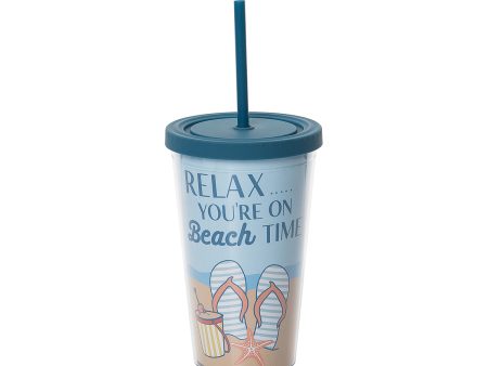 Relax Youre On Beach Time Tumbler For Discount