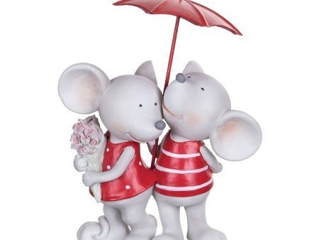 Rain Or Shine Mice Figurine Fashion