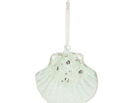 Glass Aqua Fan Shell Ornament Fashion