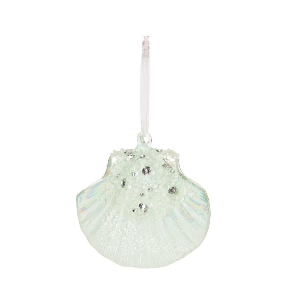 Glass Aqua Fan Shell Ornament Fashion