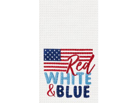 Red White & Blue Flag Kitchen Towel Cheap