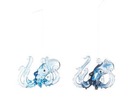 Glass Octopus Ornaments, Asst. 2 For Discount