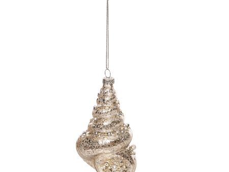 Glass Gold Auger Shell Ornament Online