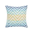 Chevron Blue & Yellow Pillow on Sale