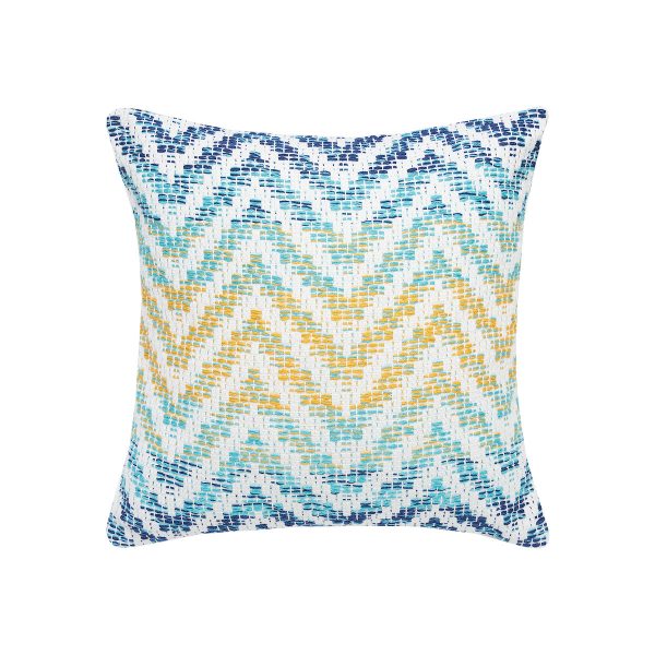 Chevron Blue & Yellow Pillow on Sale