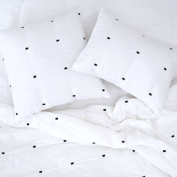 Dot Embroidery Euro Sham Online Hot Sale