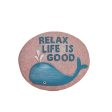 1.75 in. Polyresin Relax Whale Pebble Supply