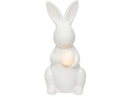 White Ceramic Bunny LED Figurine Online Sale