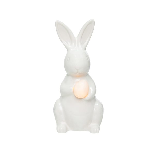 White Ceramic Bunny LED Figurine Online Sale