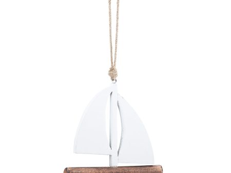 White Sailboat Ornament Cheap