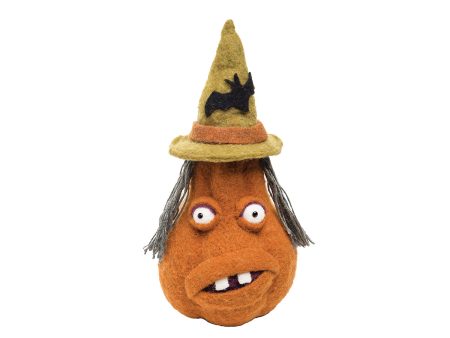 Large Wooly Ugly Face Pumpkin Figurine on Sale