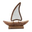 White Sailboat Figurine Online now