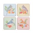 Floral Bird Coasters, Set of 4 Hot on Sale