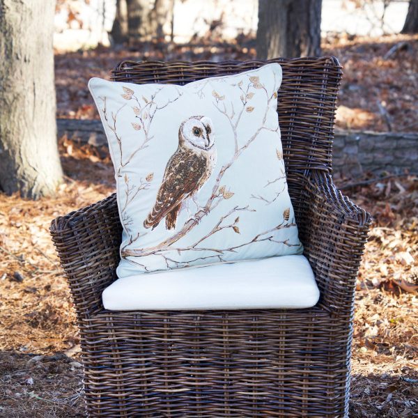 Barn Owl and Branches Indoor Outdoor Pillow Discount