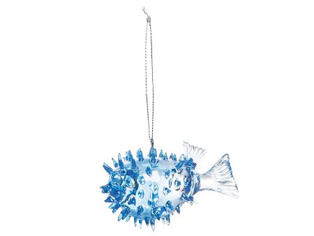 Acrylic Blue Blowfish Ornament Sale