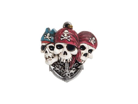 Polyresin Triple Skull Magnet Online