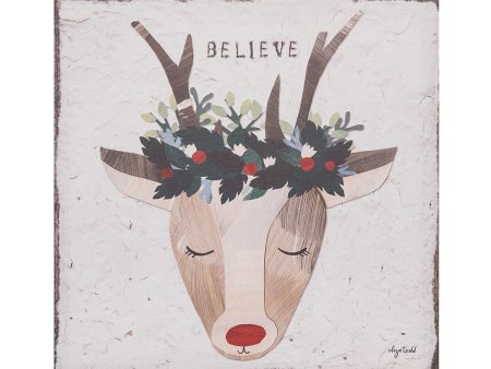 Believe Reindeer Wall Art Online Sale