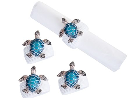 Sea Turtle Napkin Ring, Set of 4 Online