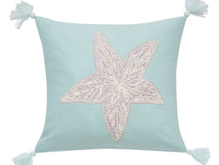 Sea Glass Sea Star Pillow For Sale