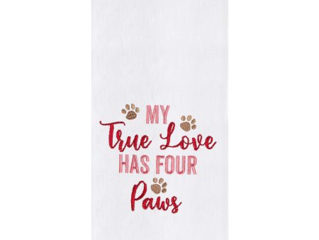 True Love Has Four Paws Kitchen Towel Cheap