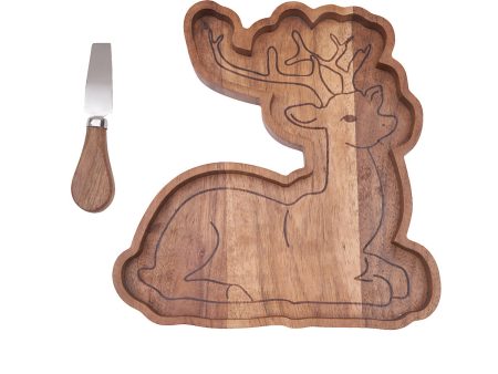 Reindeer Serving Board & Spreader Set Hot on Sale