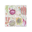 Vegetable Garden Coaster, Set of 4 For Sale