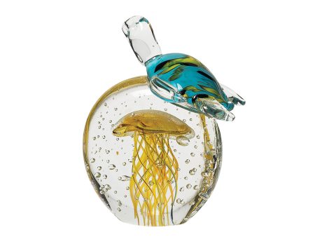 Turtle & Jellyfish Glass Figurine Online Hot Sale