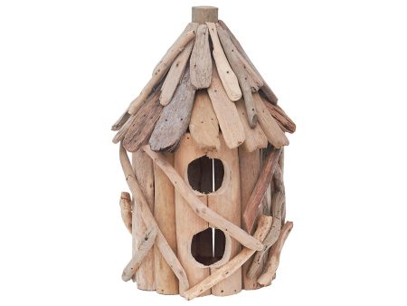 Driftwood Round Birdhouse with 2 Holes Supply