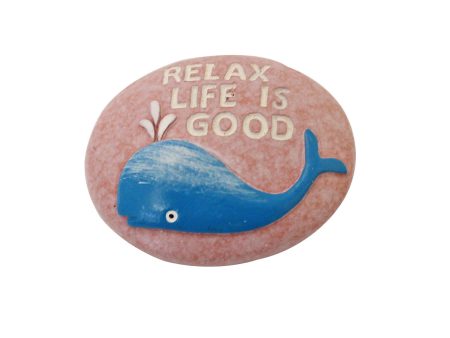 1.75 in. Polyresin Pebble Relax Whale Magnet Online now