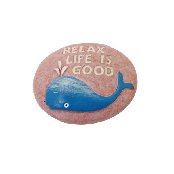 1.75 in. Polyresin Pebble Relax Whale Magnet Online now