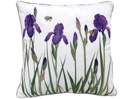 Iris and Bee Indoor Outdoor Pillow Online Sale