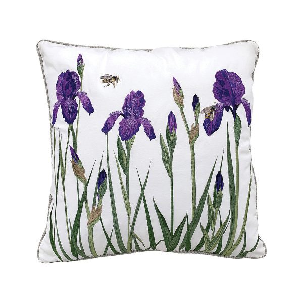 Iris and Bee Indoor Outdoor Pillow Online Sale