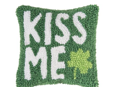 Kiss Me Clover Hooked Mini Pillow Discount