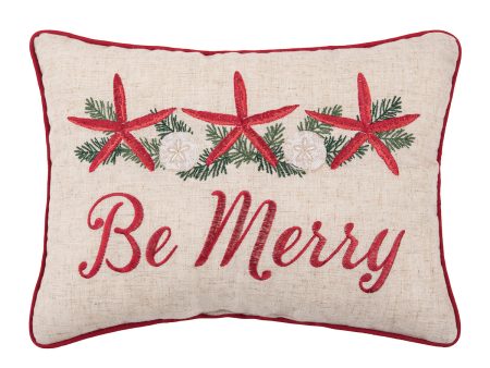 Be Merry Starfish Pillow Sale