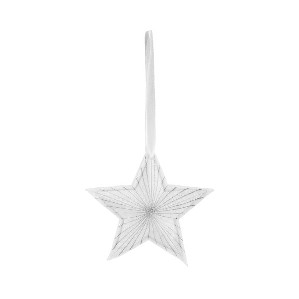 White Star Felt Ornaments, Set of  6 Supply