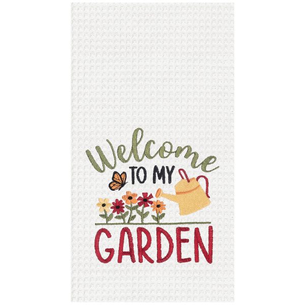 Welcome To My Garden Kitchen Towel Hot on Sale