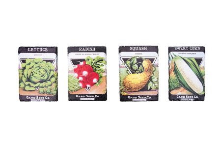 Veggie Seed Pack Wall Art, Asst. of 4 For Discount