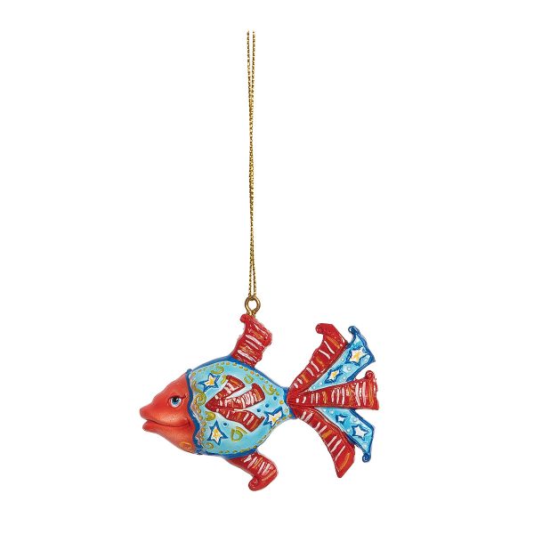 Blue & Red Fish Ornament on Sale