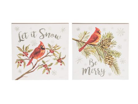 Cardinal Season Wall Art, Asst. of 2 Online Hot Sale