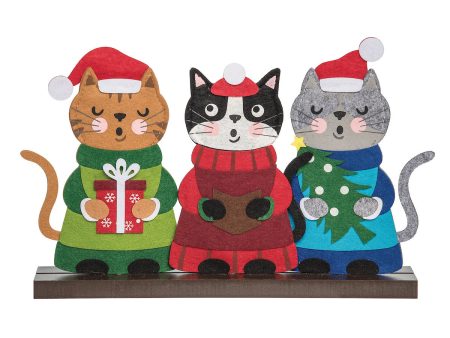 Cat Carolers Felt Figurine Online Sale