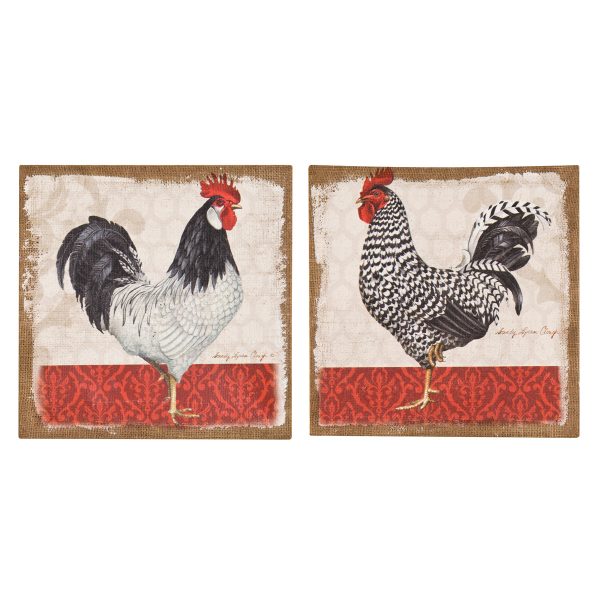 Rooster Wall Canvas, Asst. of 2 Online now