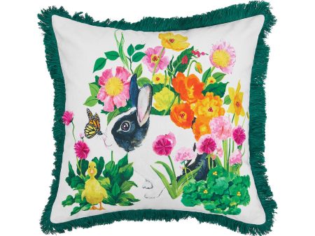 Bunny Floral Pillow Online Sale