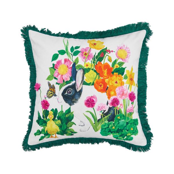 Bunny Floral Pillow Online Sale