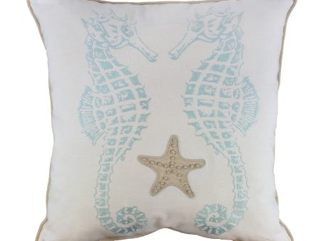 White Seahorse Pillow Fashion