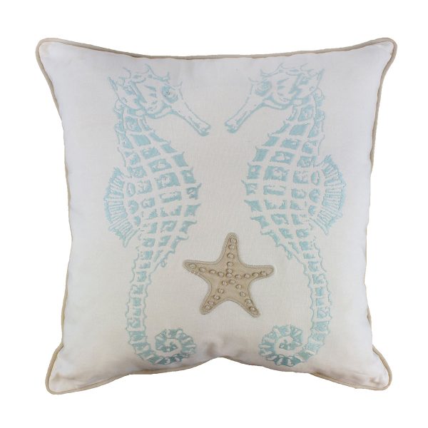 White Seahorse Pillow Fashion