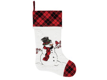 Snowman Cardinal Stocking Fashion