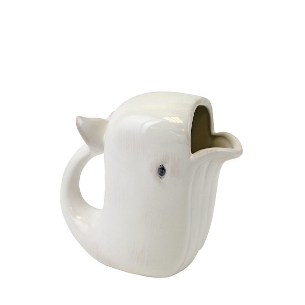 White Ceramic Whale Cream & Sugar Set Supply