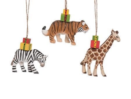 African Animal Gifts Ornaments, Asst. of 3 on Sale