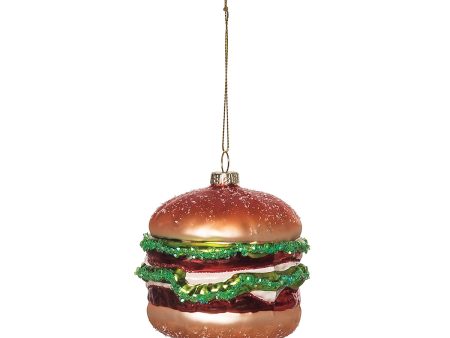 Fat Burger Glass Ornament Fashion