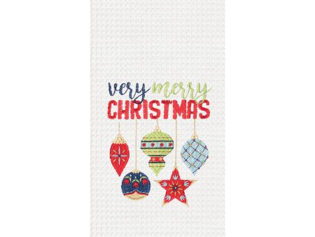 Very Merry Ornament Kitchen Towel on Sale